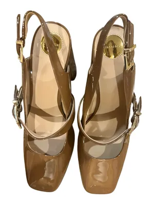 Gianni Bini Sonata Patent Mary Jane Platform Pumps Sweet Caramel Size 9M NWT thumbnail 4