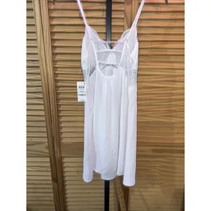 INC International Concepts Womens Lace & Chiffon Nightgown Lingerie Bright White thumbnail 6