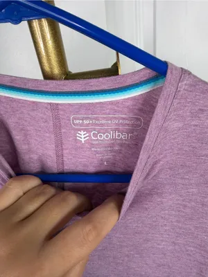 Coolibar UPF 50+ Purple Long Sleeve Sun Protection Top Size L thumbnail 8