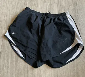 Nike Women's Black Athletic Running Shorts with White Panels thumbnail 1