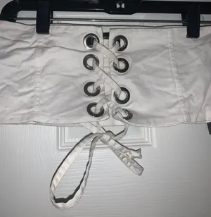 Zara Laced White Crop Top thumbnail 2
