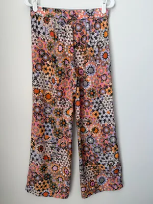 Anthropologie Geometric Straight Wide Leg High Rise Pant Size 2 thumbnail 8