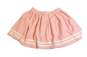 Hot Topic light pink pleated cheer schoolgirl skirt White stripe Goth Whimsy M thumbnail 1