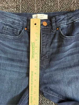 BKE Billie Skinny Jeans Womens 27x31.5 Blue Denim High Rise Slim Fit Distressed thumbnail 2