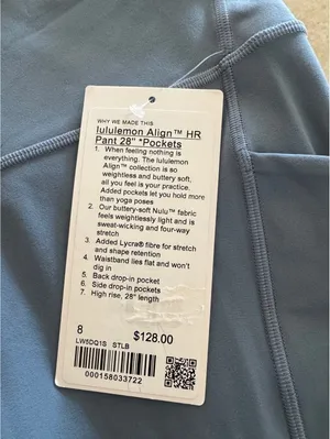 Lululemon Align With Pockets High Rise 28” Steel Blue Size 8 NWT thumbnail 4