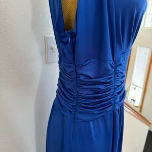 Plus Size Women Elegant V Neck Long Dress Sleeveless Wedding Evening Dress Gown thumbnail 8