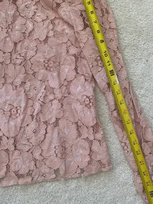 Wayf Emma Puff Sleeve Women’s Blush Size Medium Floral Lace with Cami thumbnail 8