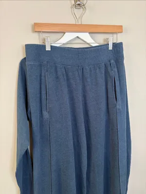 Free People Navy Wide-Leg Sweatpants thumbnail 5