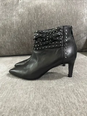 Ash Dangerous Studded Leather Ankle Booties Size 39 thumbnail 7