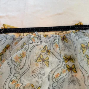 SHEIN Curve 2XL Butterfly Floral Mesh Maxi Skirt Sheer Boho Fairycore Y2K thumbnail 4
