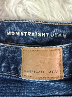 American Eagle Mom Straight Jeans Size 0 Regular Medium Wash Stretch thumbnail 7