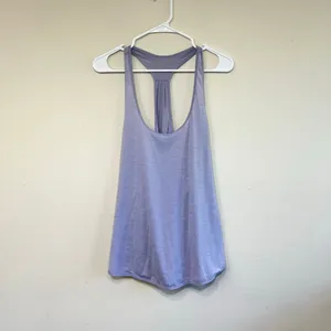 Lululemon Purple Silver Striped Singlet Athletic Tank 10 Women thumbnail 2