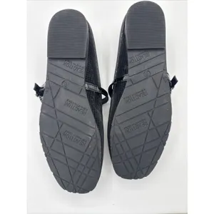 Kenneth Cole Reaction Elwood Ballet Flats Black Grid Metallic Rhinestone Sz 8 thumbnail 5