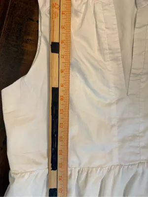 Amanda Uprichard White Sleeveless Tiered Poplin Saffron Dress Medium thumbnail 9