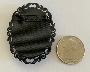 Handmade Gothic Moon Cat Pin Brooch Badge Unisex Gift thumbnail 3