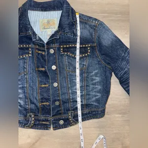 Studded Cropped Denim Jacket | American Rag Cie | Size M thumbnail 12