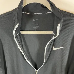 Nike Running Dri-FIT Womens Medium Black Ribbed Quarter Zip Pullover Top Running thumbnail 5