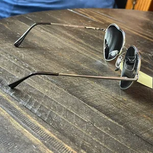 Boutique Heart-Shaped Metal Frame Black Sunglasses thumbnail 5