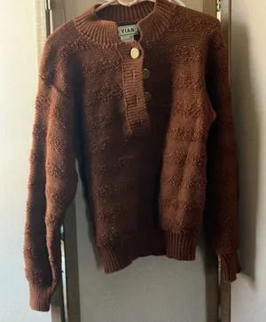 FINAL MARKDOWN Evian Rich Brown Knit Sweater medium thumbnail 1