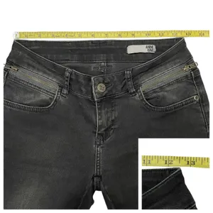 Anine Bing Double Zipper Skinny Jeans - Charcoal - 26 thumbnail 5