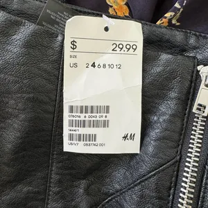 H&M Leather miniskirt thumbnail 2