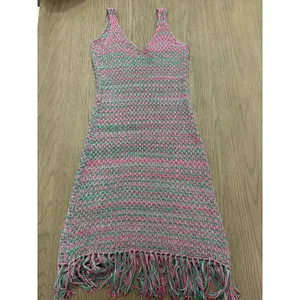 Vici Crochet Knit Fringe Dress Women’s Small Boho Festival thumbnail 5
