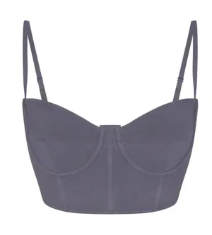 SKIMS Outdoor Bustier Steel Blue Gray Underwire Corset Size Small New thumbnail 1