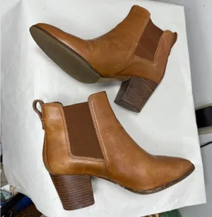 MADEWELL‎ Regan boot pull on Boots Size 7 Saddle BROWN Booties Short Heeled thumbnail 9