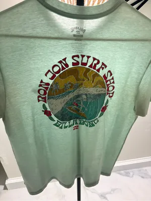 Billabong Mint Green Ron Jon Chest Graphic Short Sleeve Tee thumbnail 5