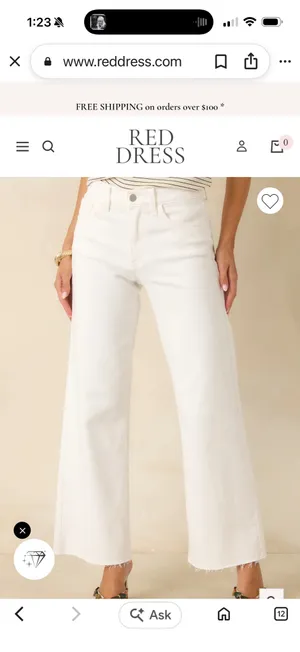 Loft High- Rise Wide-Leg Jeans NWT thumbnail 6