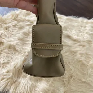 Source Unknown Vintage Y2K Tan Genuine Leather Hobo Shoulder bag Phone Side Pockets thumbnail 4