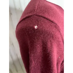Eileen Fisher Sweater Dress Womens Medium Burgundy Scoop Neck Long Sleeve Knee thumbnail 5