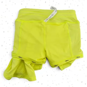 Lululemon Pace Rival Skirt Electric Lemon Yellow Bright Neon Pleats Skort Size 0 thumbnail 10