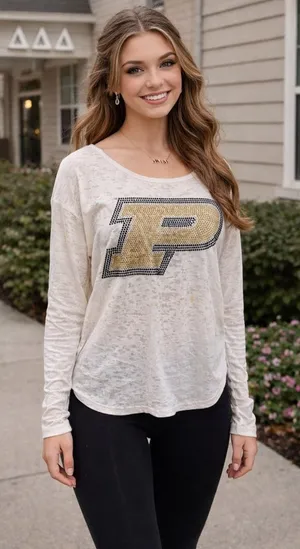 Vintage VS Pink Purdue Bling Tee J4 thumbnail 1