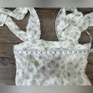 Mable WHITE & SAGE FLORAL MINI‎ DRESS size medium NWT thumbnail 7