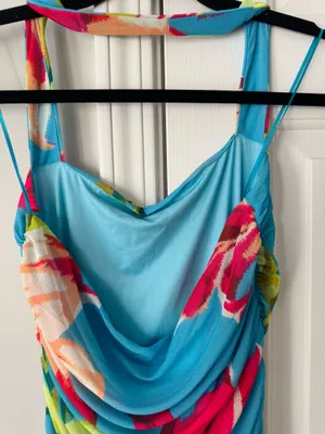 Anthropologie AFRM Bonnie Halter Square-Neck Mini Dress Size XL thumbnail 10