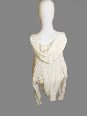 Cozy Cream Cable Knit V thumbnail 5