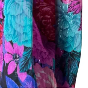 SO Floral Women's Long Sleeve Rusched Front Crop Blouse Sz L NWT thumbnail 4