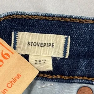 Madewell Stovepipe High Rise Straight‎ Leg Jeans Blue Denim 28T thumbnail 3