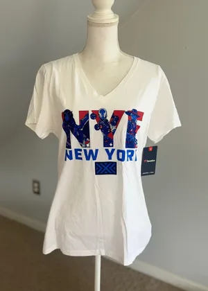 Fanatics Overwatch League NY Excelsior City Hero V-Neck T-Shirt Large‎ thumbnail 1