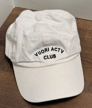 Vuori Actv Club Adjustable Hat Baseball Cap White with Black‎ thumbnail 1