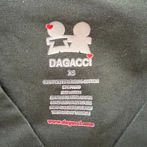 DAGACCI Green V Neck Scrubs Top, XS thumbnail 3