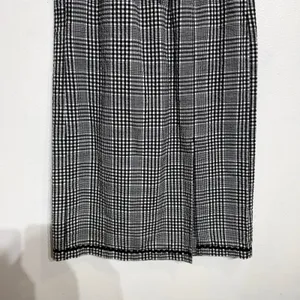Free People Black Combo Penelope Gingham Midi Skirt Sz M NWT thumbnail 4