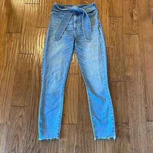 Abercrombie & Fitch ultra high rise skinny tie waist jeans 25/0 thumbnail 2
