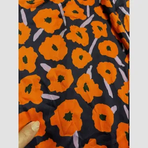 Anthropologie HUTCH Poppy Floral Wide-Leg Crop Pants Orange/Purple Size S thumbnail 3