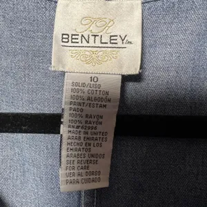 Vintage 90s TR Bentley Denim Maxi Dress Lace Up Corset Side Blue Size 10 thumbnail 2