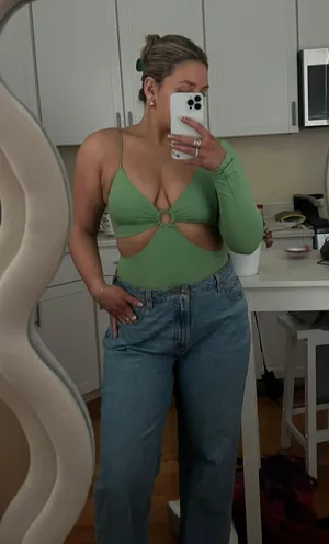ZARA One Sleeve Green Body Suit thumbnail 1