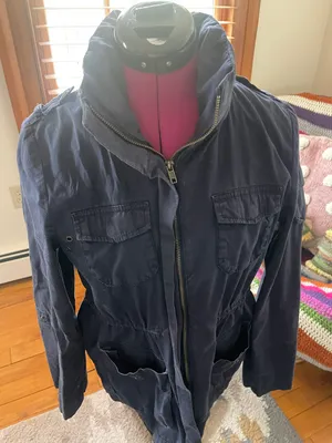 H&M Lightweight navy blue jacket thumbnail 5