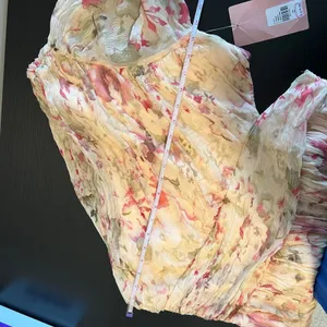 Anthropologie BHLDN Iris Floral One Shoulder Cutout Maxi Dress Cream Pink XL NWT thumbnail 13