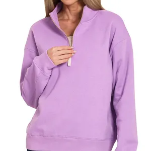 Zenana Fleece Half‎ Zip Sweatshirt thumbnail 3